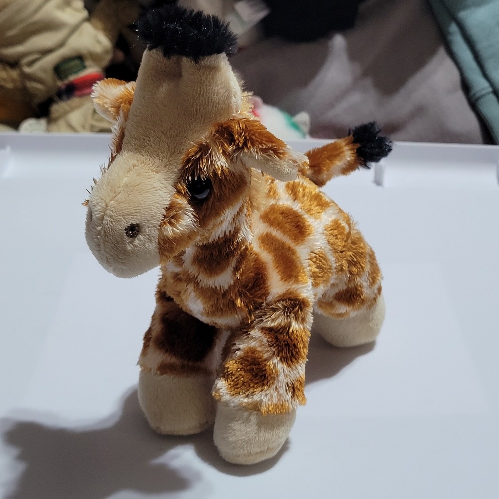 Aurora World Giraffe Plush Standing Stuffed Animal Brown Spotted Safari Toy